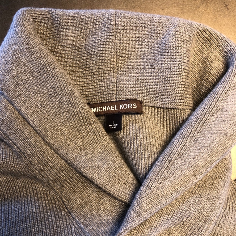 Very nice, shawl-collar sweater by Michael Kors